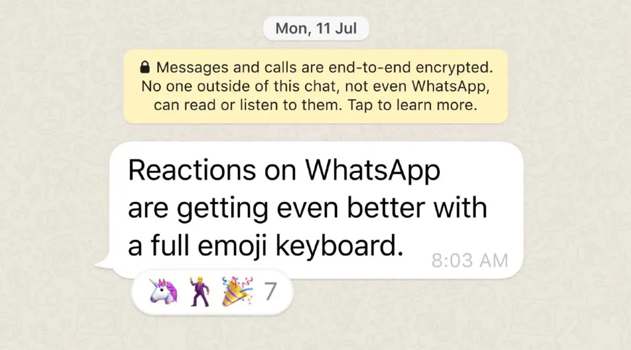 WhatsApp Reactions Feature