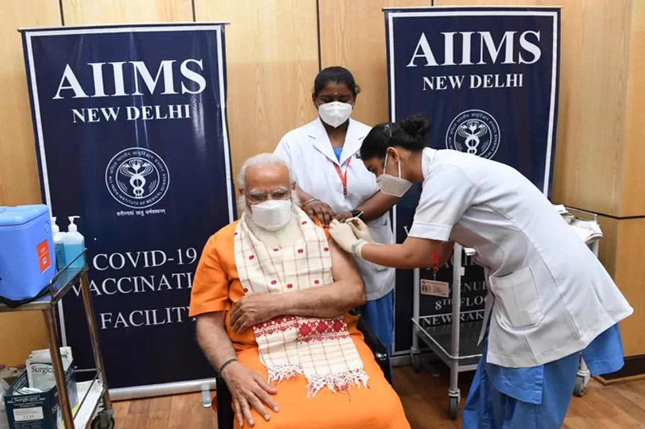 PM Modi takes second dose of COVID-19 vaccine at AIIMS and aiims routine opd suspended since today for four weeks