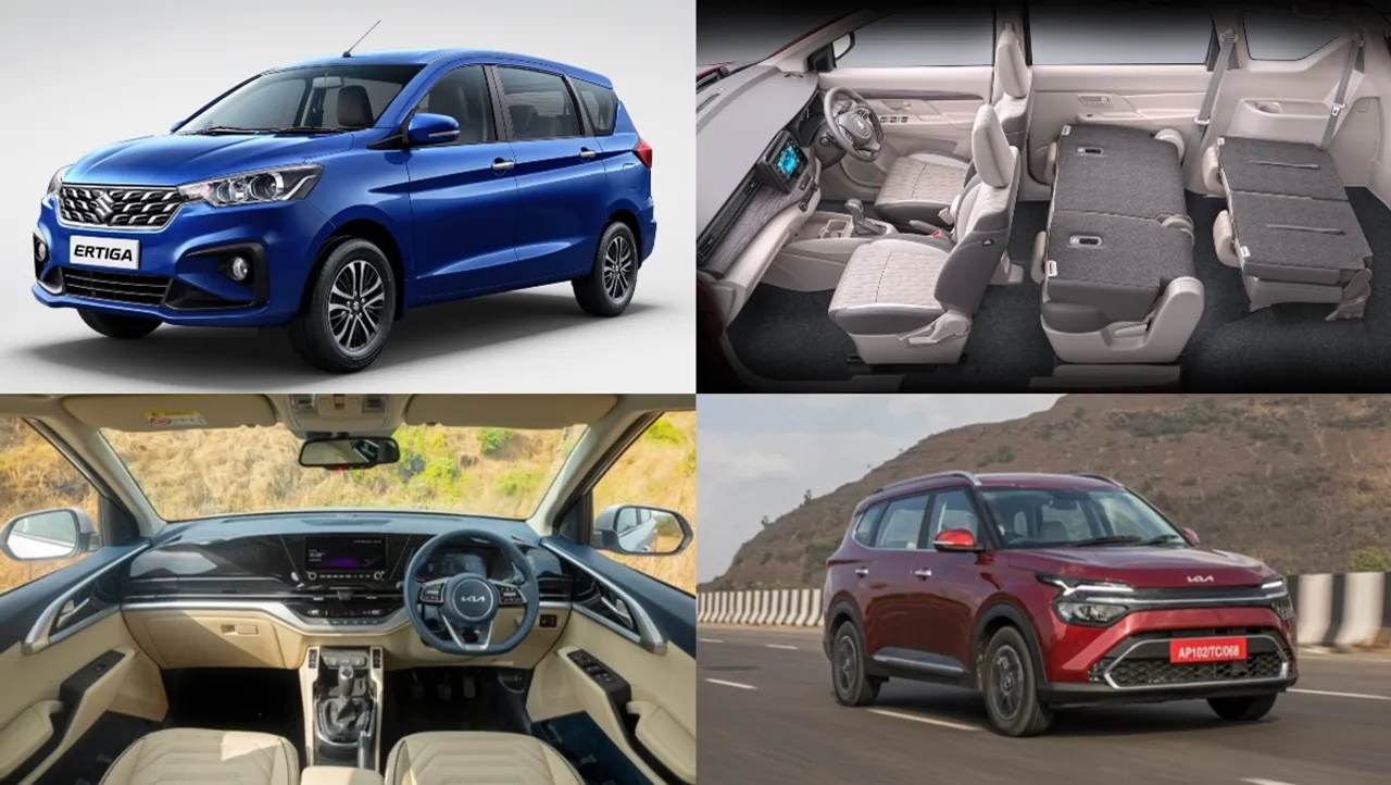 2022 Maruti Suzuki launches Ertiga know here about ertiga vs Kia Carens Price specifications mileage compared