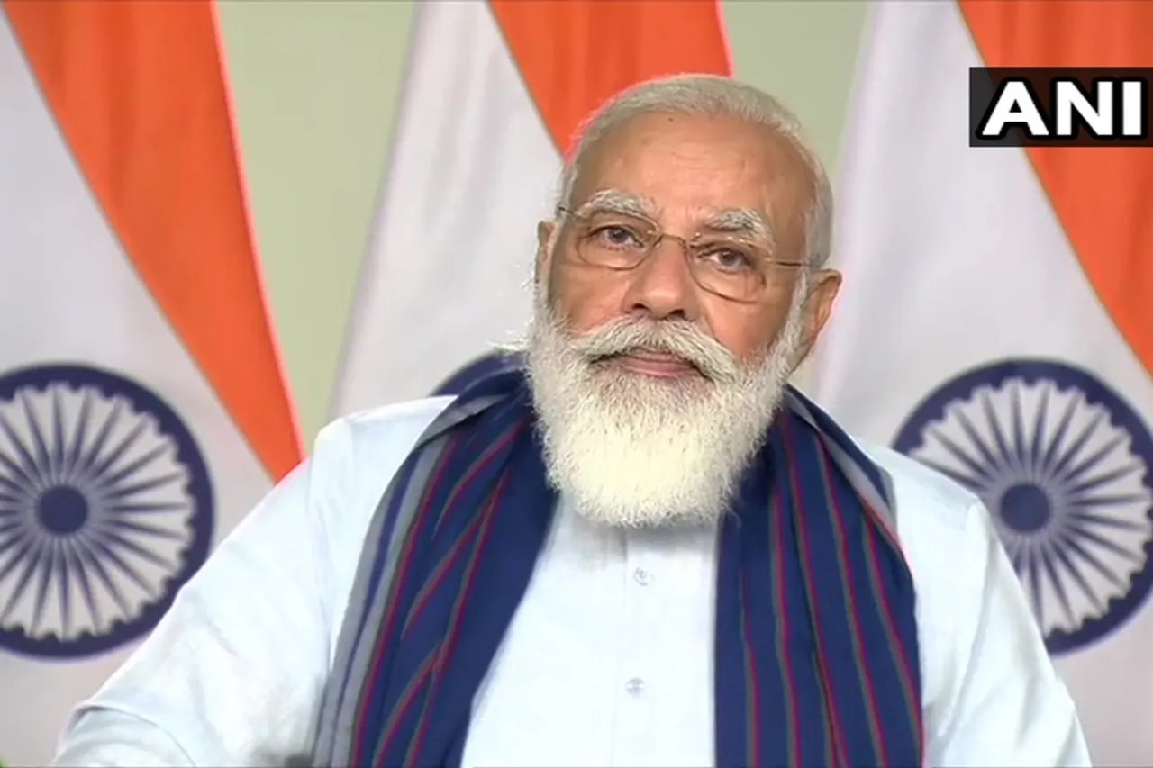 Prime Minister Narendra Modi, foundation stone of rural drinking water supply projects in Mirzapur and Sonbhadra districts of Uttar Pradesh