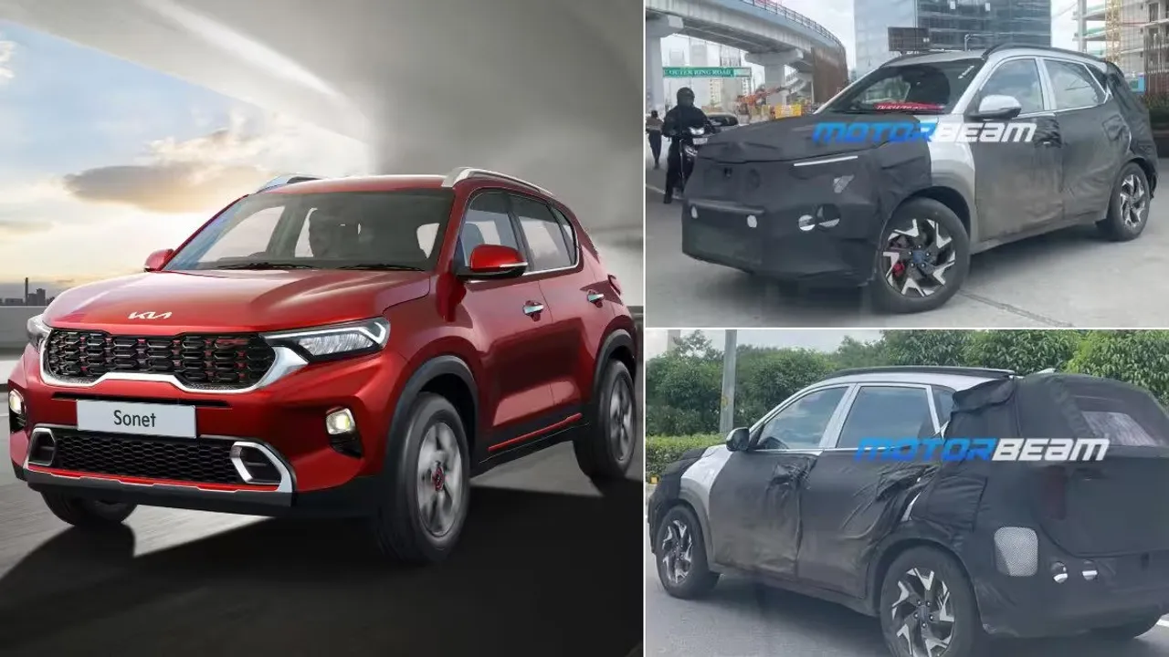 2024 Kia Sonet facelift spied