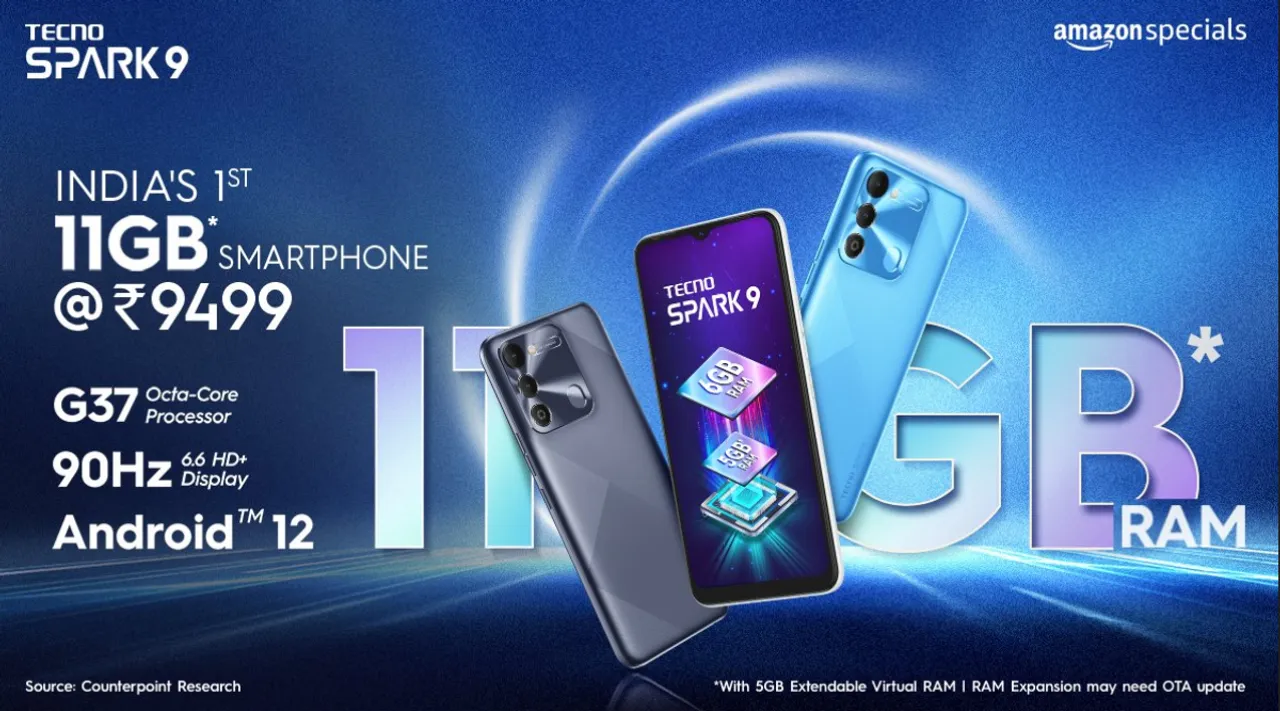 Tecno Spark 9 launched today in IndiaTecno