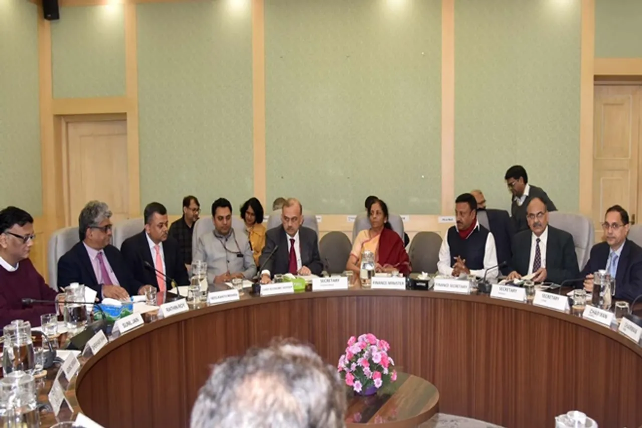 budget 2020 finance minister nirmala sitharaman helds pre budget meeting with economists talk about GST and direct tax code