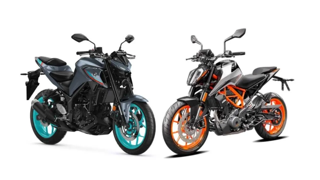 Yamaha R3 and MT-03 and KTM 390 Duke comparison: