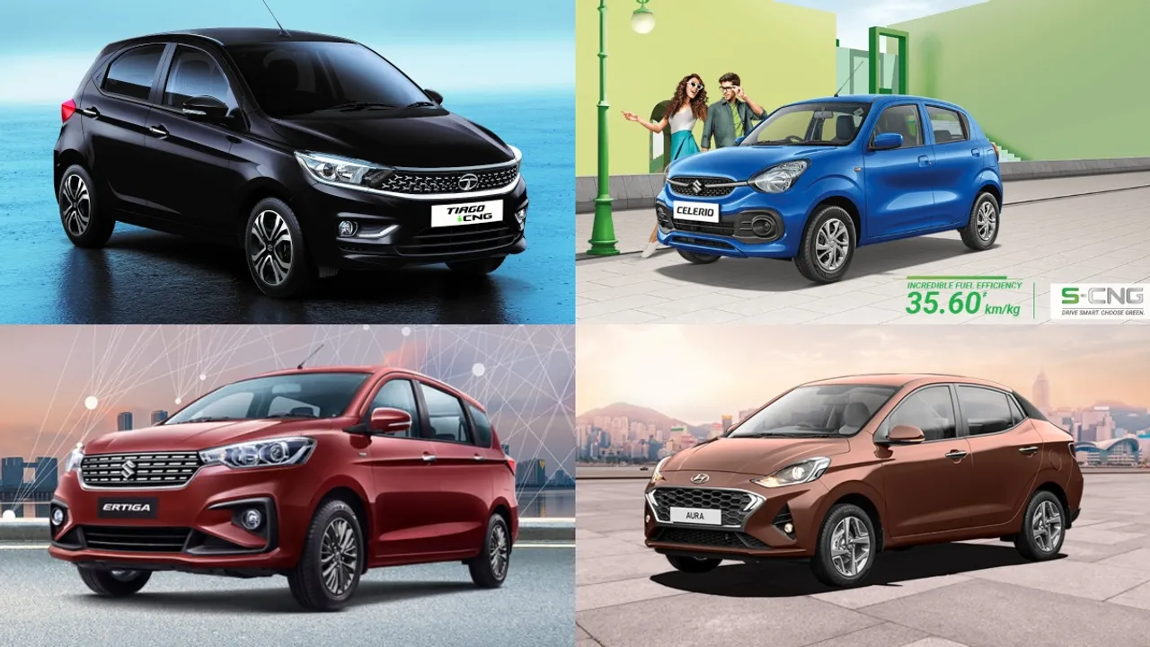 Top 10 most fuel-efficient CNG cars in India 2022: Celerio CNG to Tiago CNG
