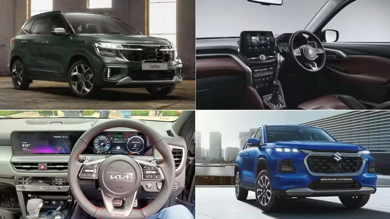 2023 Kia Seltos facelift vs Maruti Suzuki Grand Vitara: