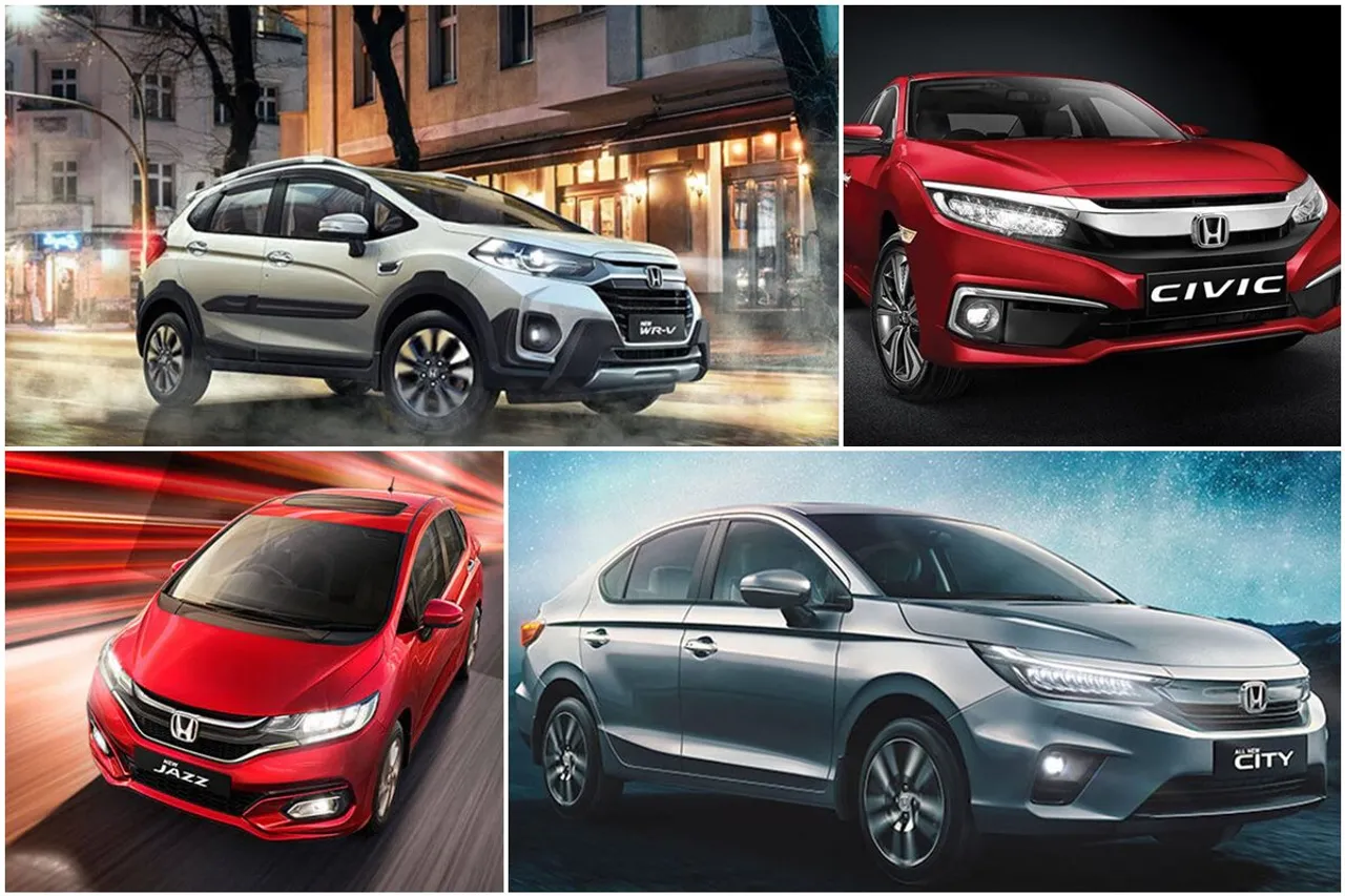 Honda cars october offer, upto 2.50 lakh rupee discount on honda cars like WR-V, Jazz, City, Civic and amaze