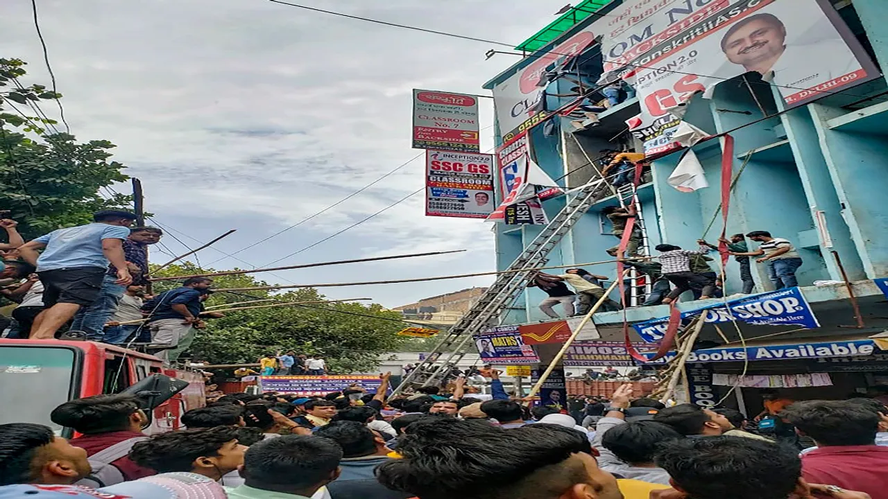 Fire at coaching institute in Delhi
