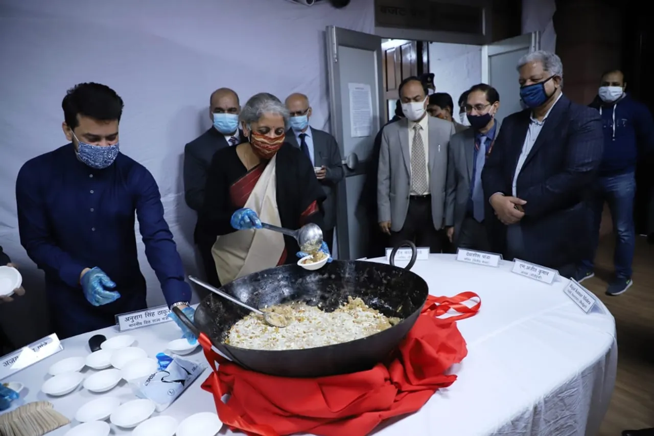 Halwa Ceremony ahead Budget 2021 finance minister nirmala sitharaman to host halwa ceremony ahead budget