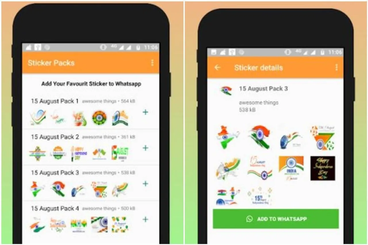 Happy Independence Day WhatsApp stickers how to download and send it