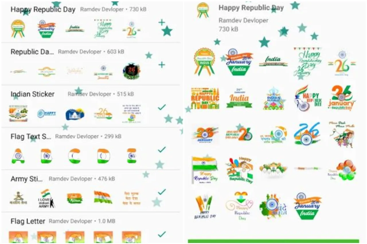Republic Day 2021 send republic day stickers to friends and relatives on WhatsApp know how to download and send