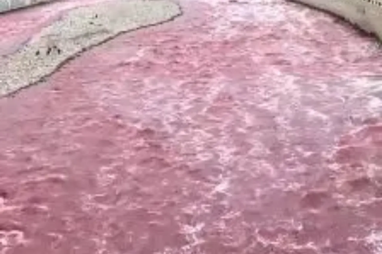 The waters of the Rimac River in Lima, Peru, blushed a bright redCredit: X/@weathermonitors