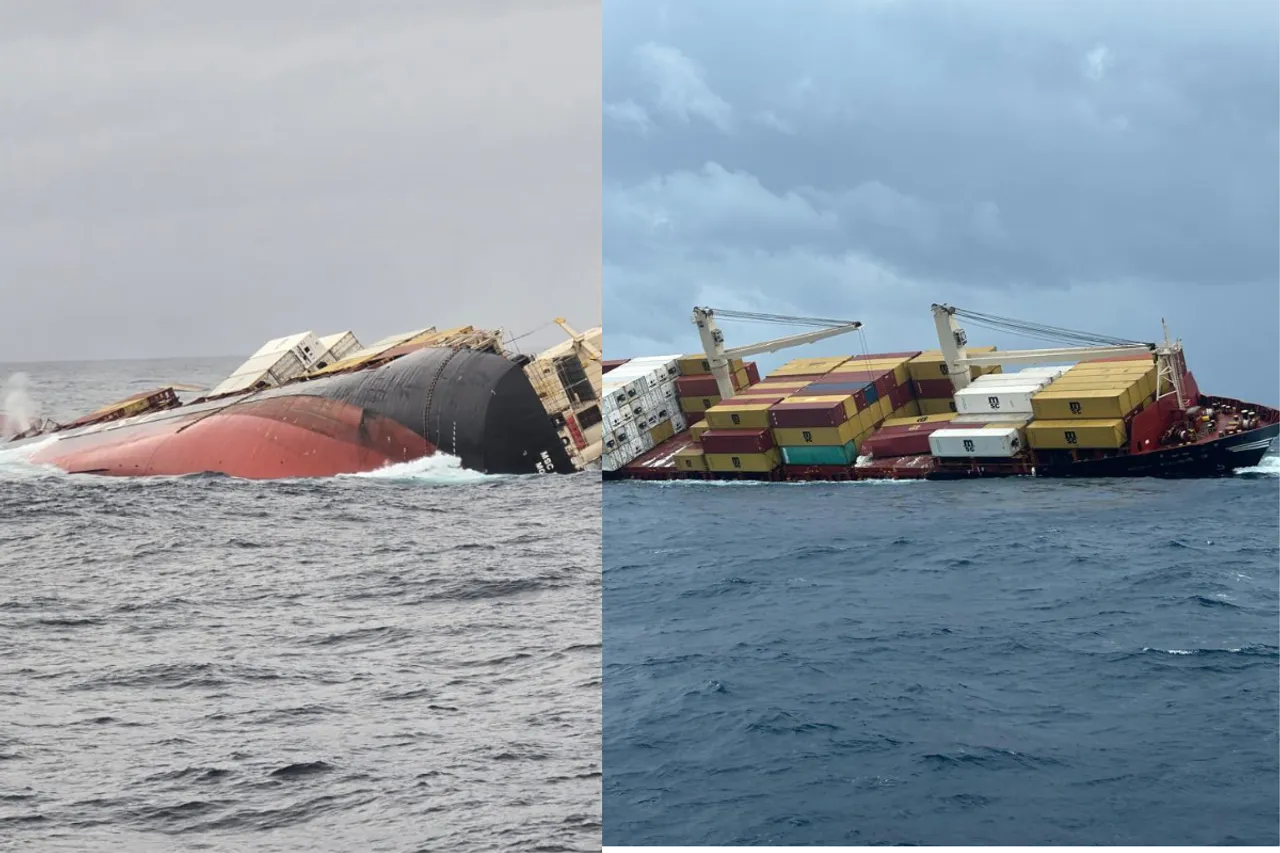 Kochi cargo ship MSC ELSA 3 sinks with hazardous cargo