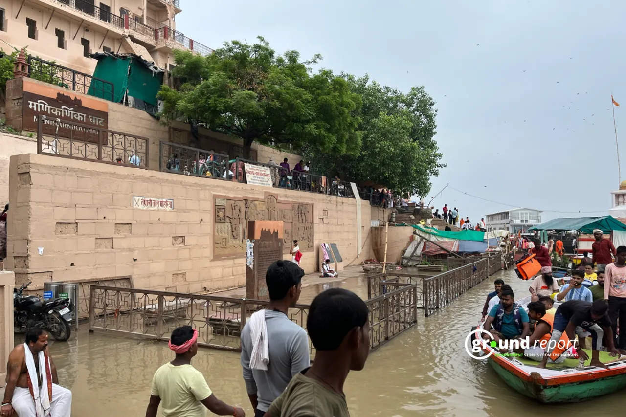 River Ganga as seen from Manikarnika Ghat in Varanasi.  Photo credit: Sumit Singh