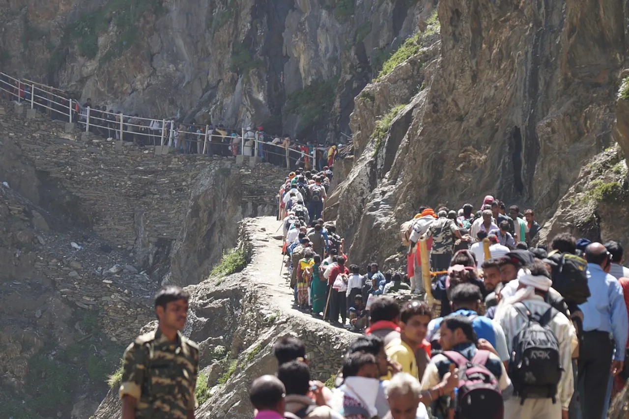 Pilgrims during Amarnath Yatra 2025