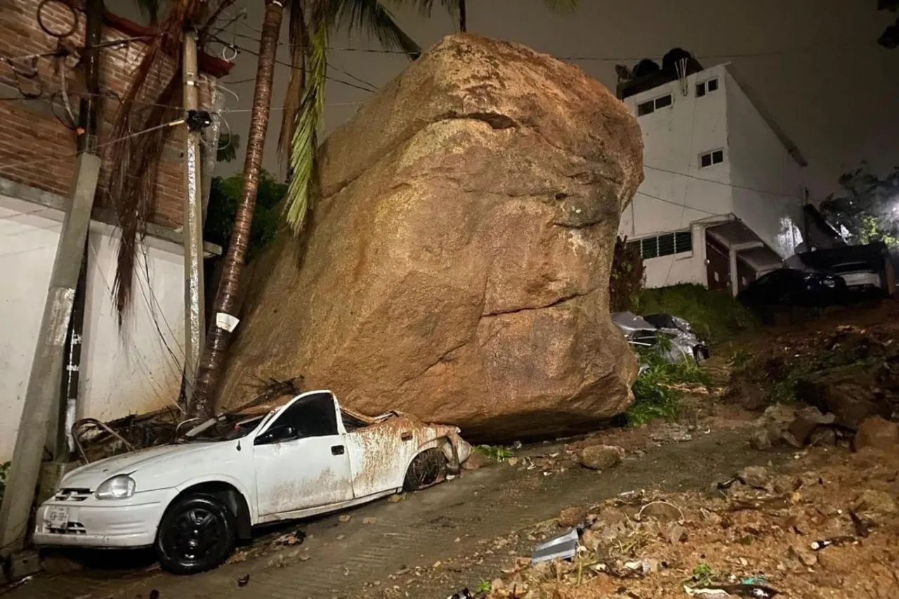 Flooding in Acapulco caused severe landslides. 