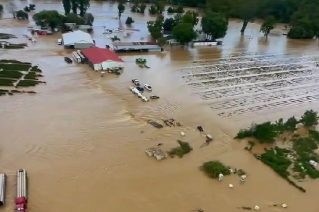 Swannanoa River in Baltimore reached flood levels not seen since 179112