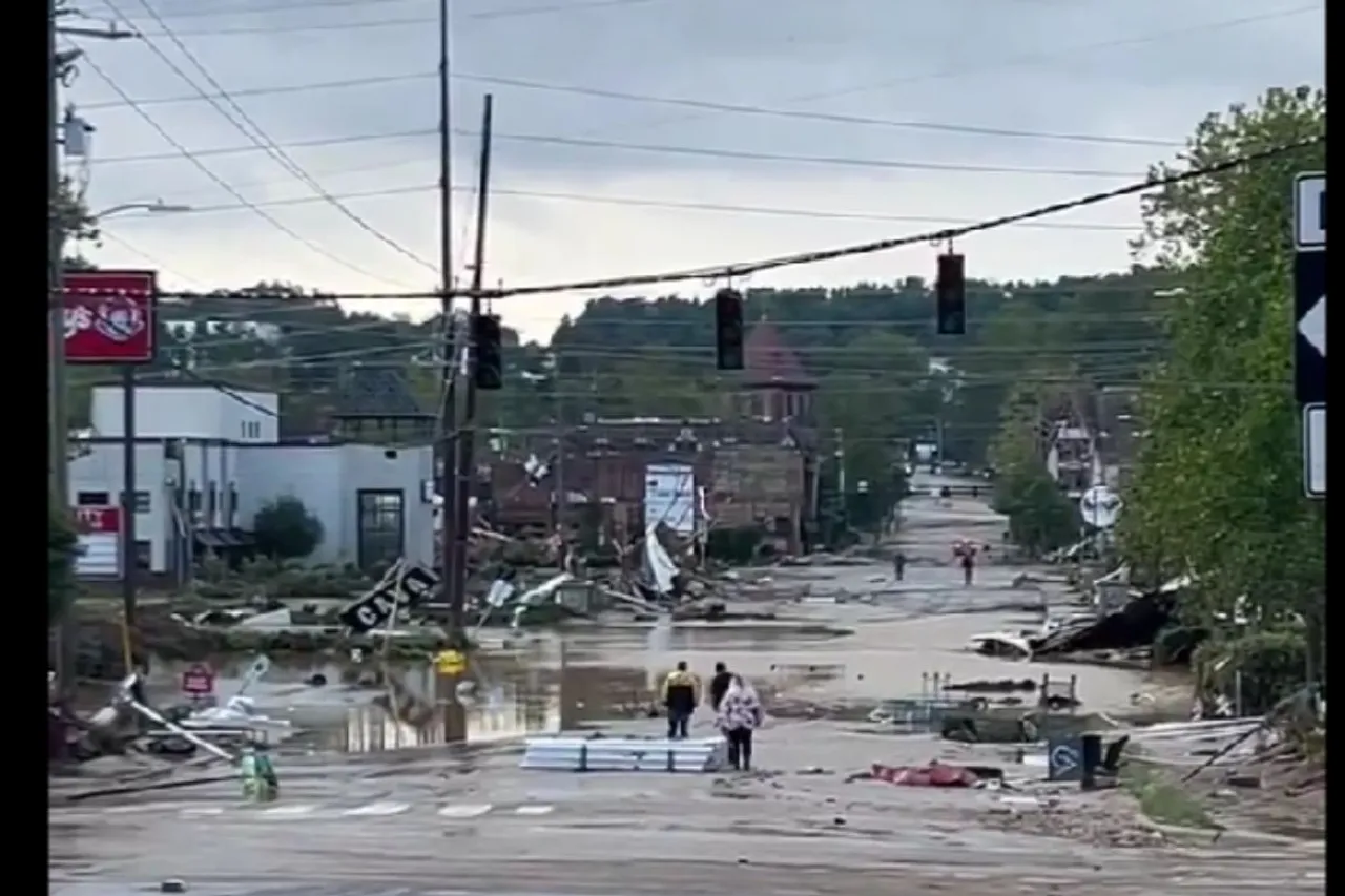 Swannanoa River in Baltimore reached flood levels not seen since 1791123