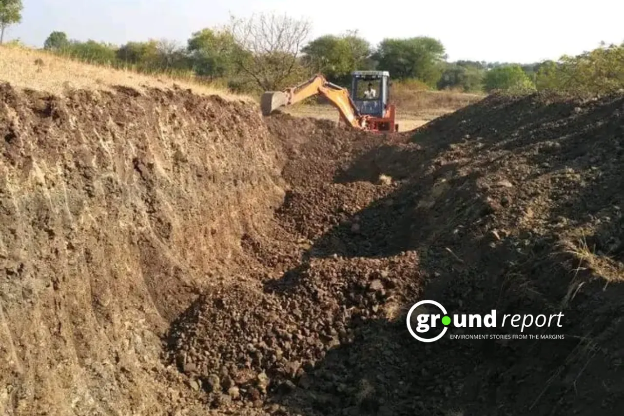 Digging ponds to store water