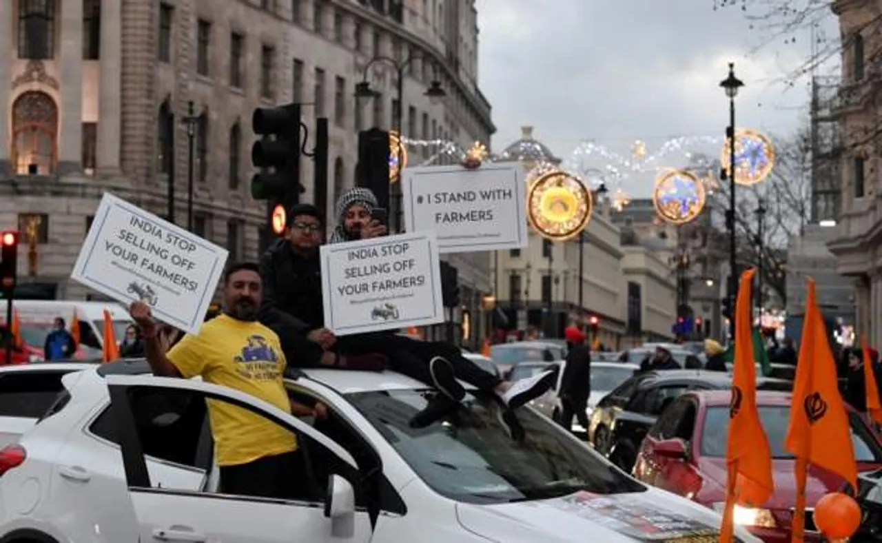 Massive protests in London against Modi government's agricultural law