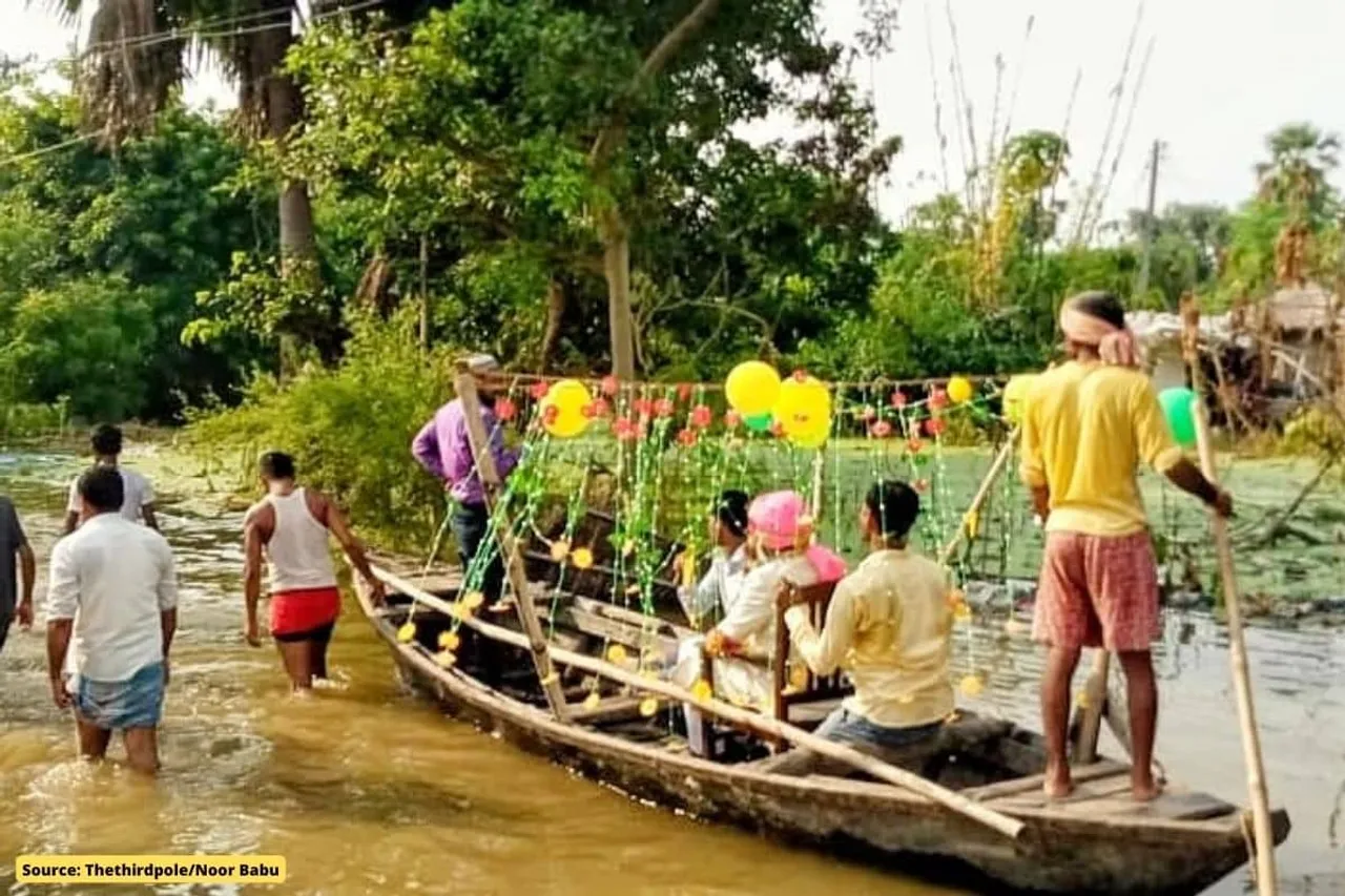 Bihar floods disrupting monsoon weddings