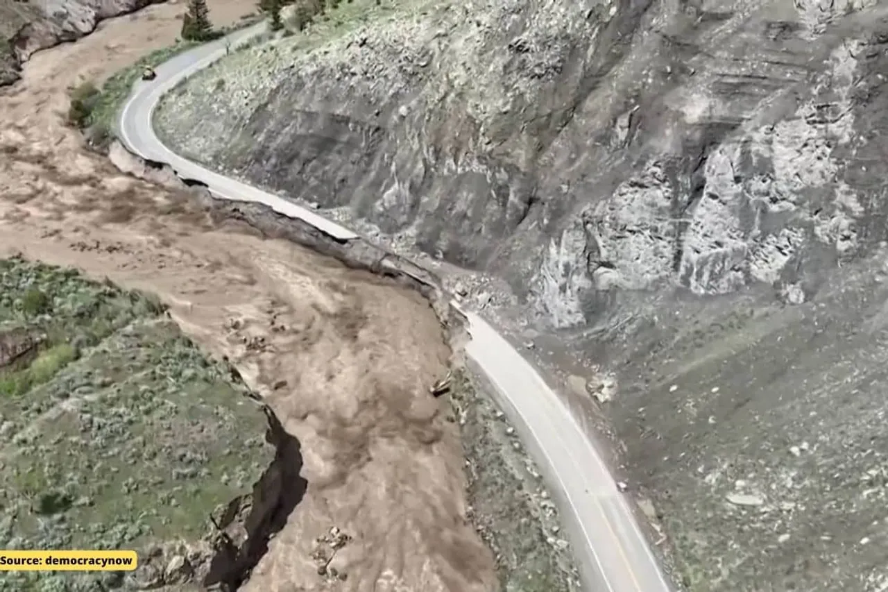 Record flooding in Yellowstone Park