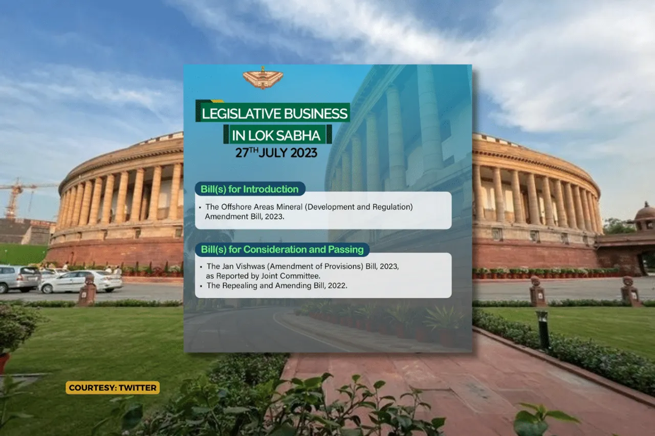 Lok Sabha passes the  Jan Vishwas Bill amidst “no-confidence motion” 