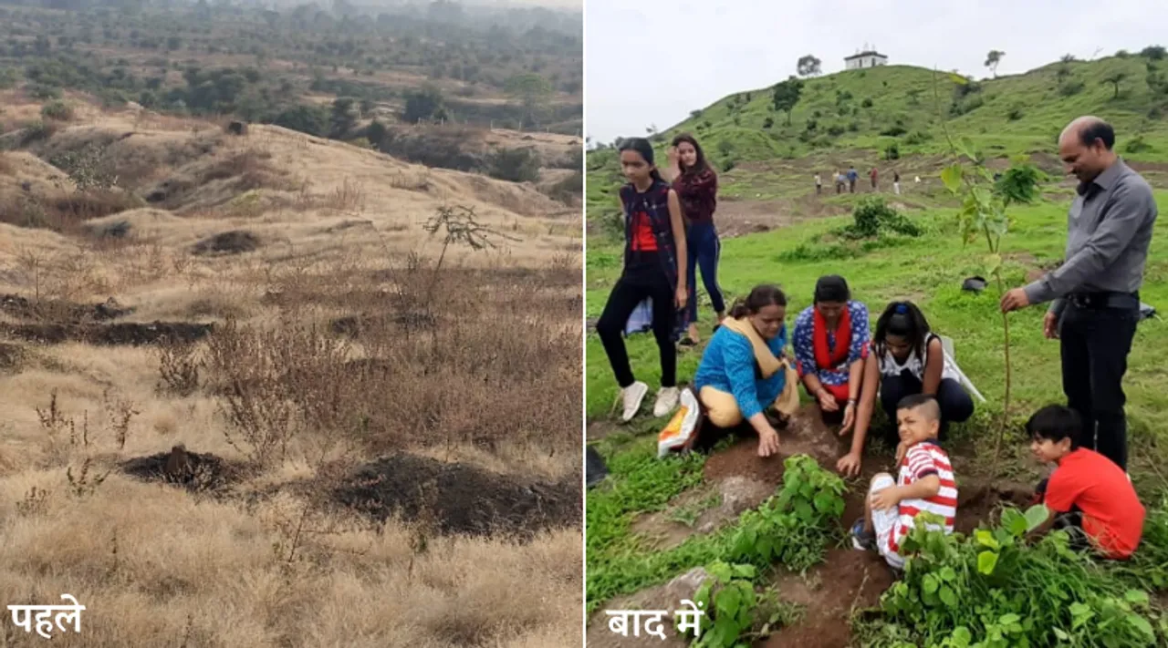 युवाओं की कोशिश ने बंजर पहाड़ी को दी ज़िंदगी, लगाए 4 हज़ार पेड़!