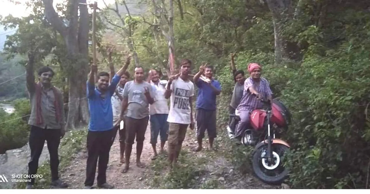 youngsters built the road during Lockdown