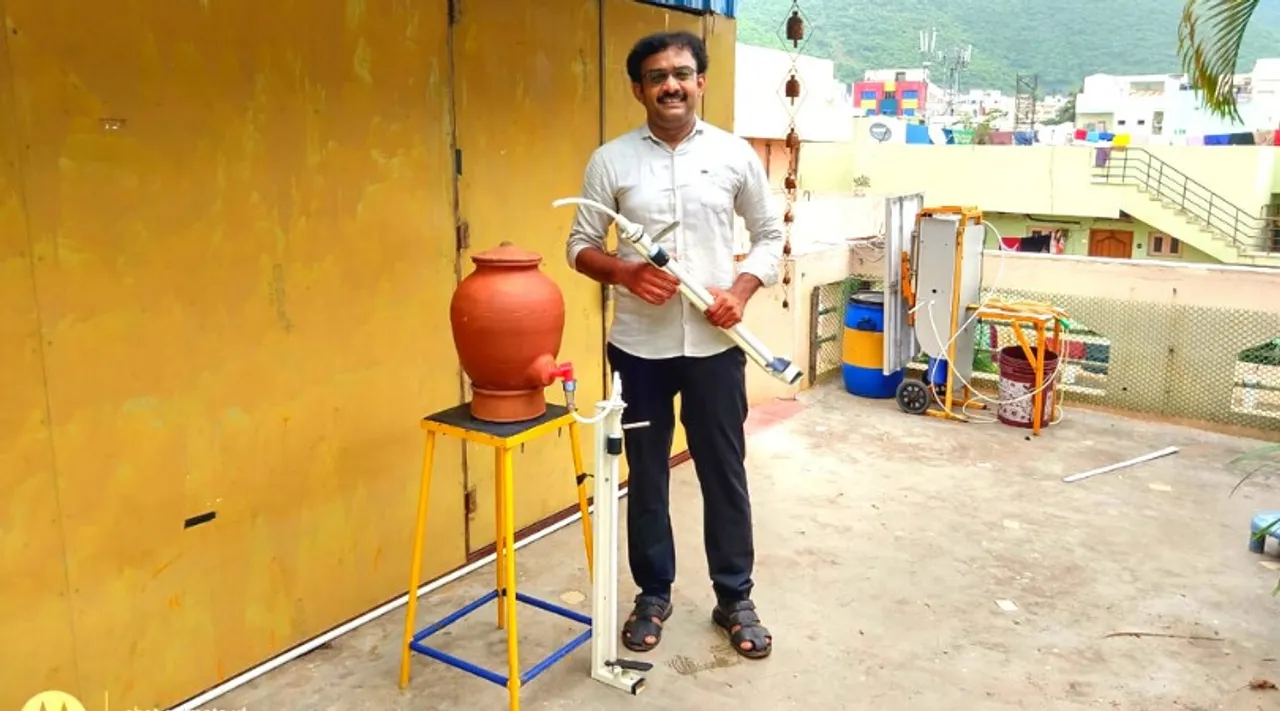 आंध्र-प्रदेश के राजेंद्र प्रसाद का अनोखा आविष्कार, मटके को बिना छुए निकाल सकते हैं पानी!