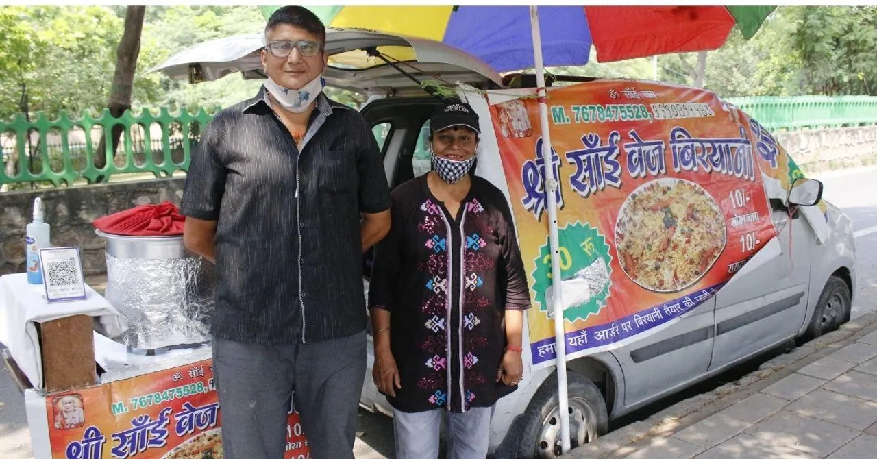 दिल्ली: लॉकडाउन में पति की नौकरी गई, तो कार को स्टॉल बना पत्नी बेचने लगीं बिरयानी