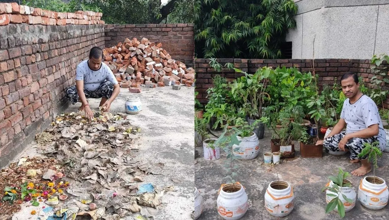 reusing temple flowers as compost
