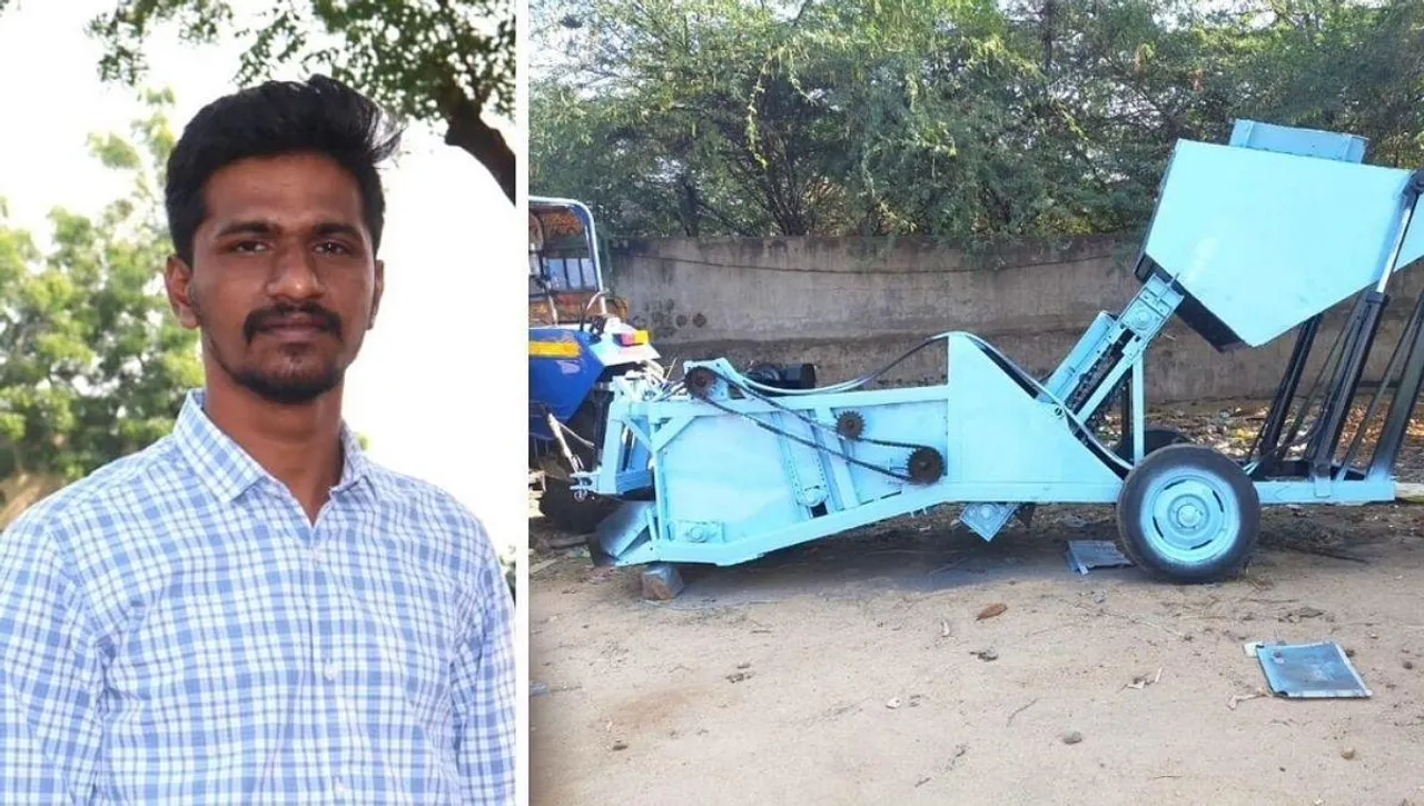 low cost harvesting machine innovated by Deepak
