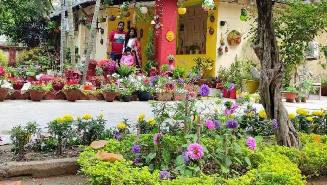 कोल माइनिंग इलाके में उगाए सैकड़ों पौधे, सरकारी क्वार्टर को बना दिया फूलों का गुलदस्ता