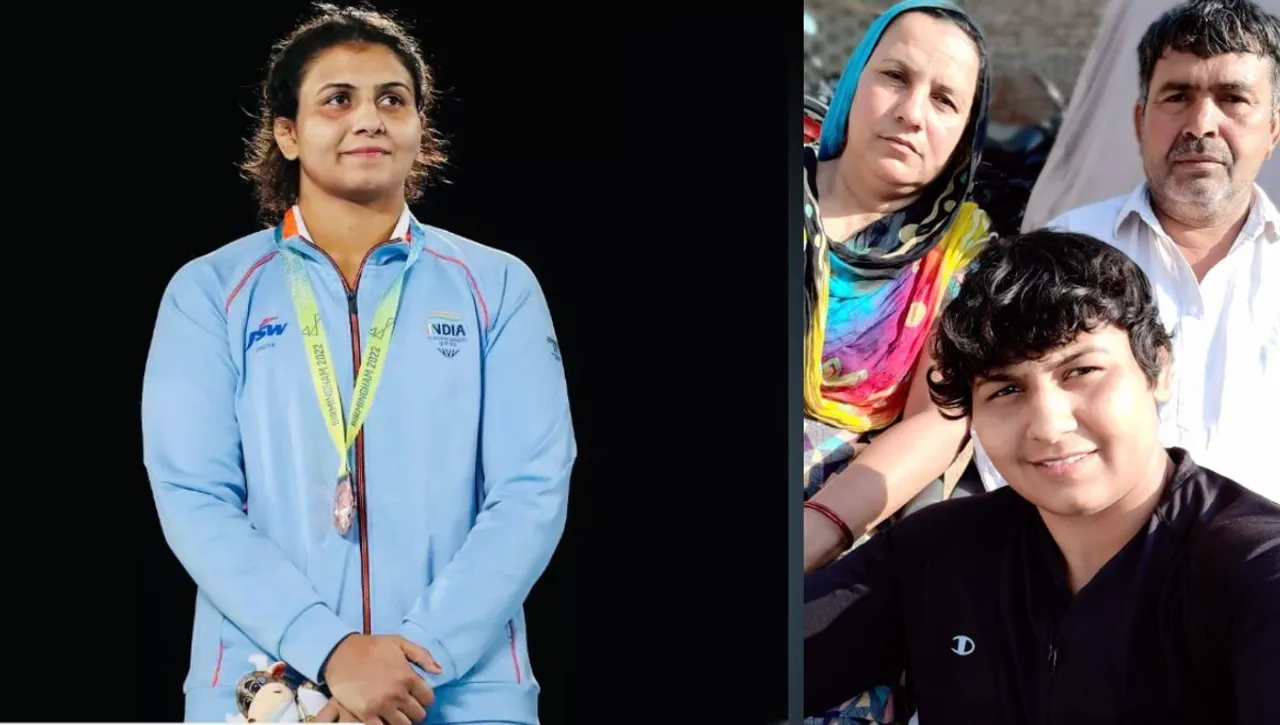 Indian Wrestler Puja Sihag with her family