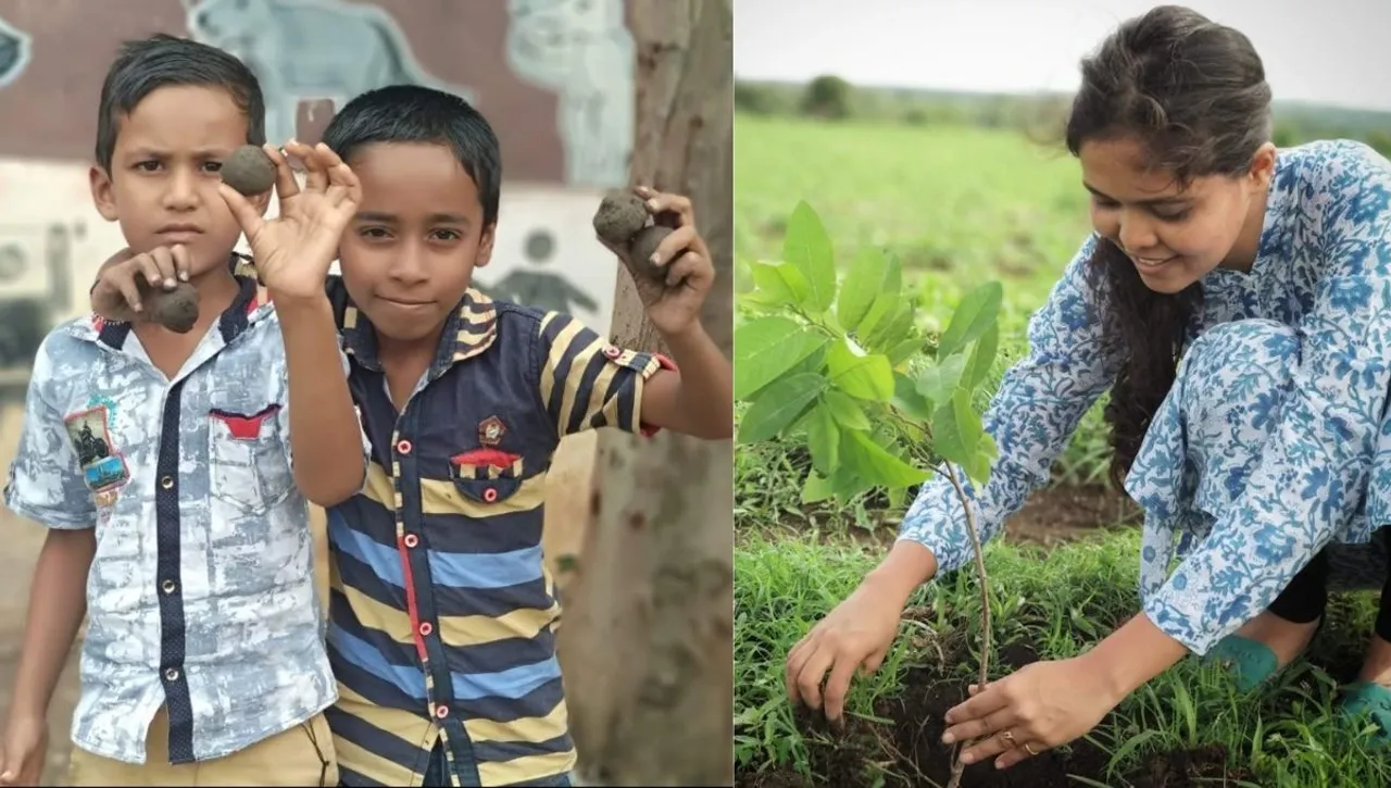 After seeing Latur, Maharashtra suffering from drought, Aditi Patil taught 15000 children to make seed balls