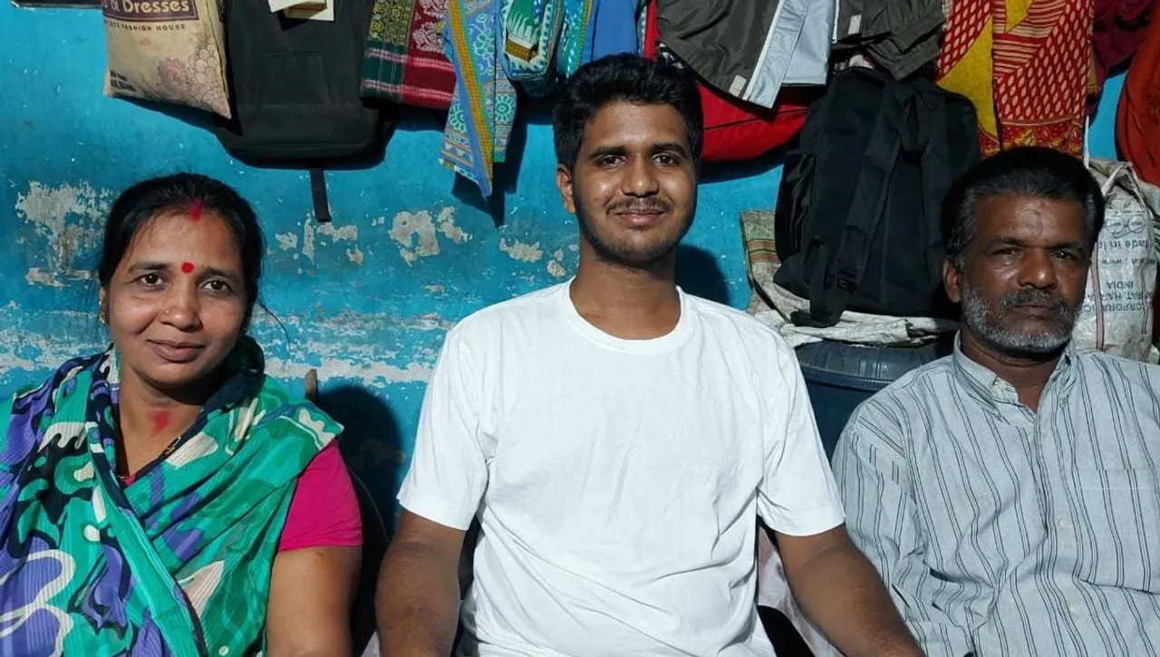Suraj with his parents