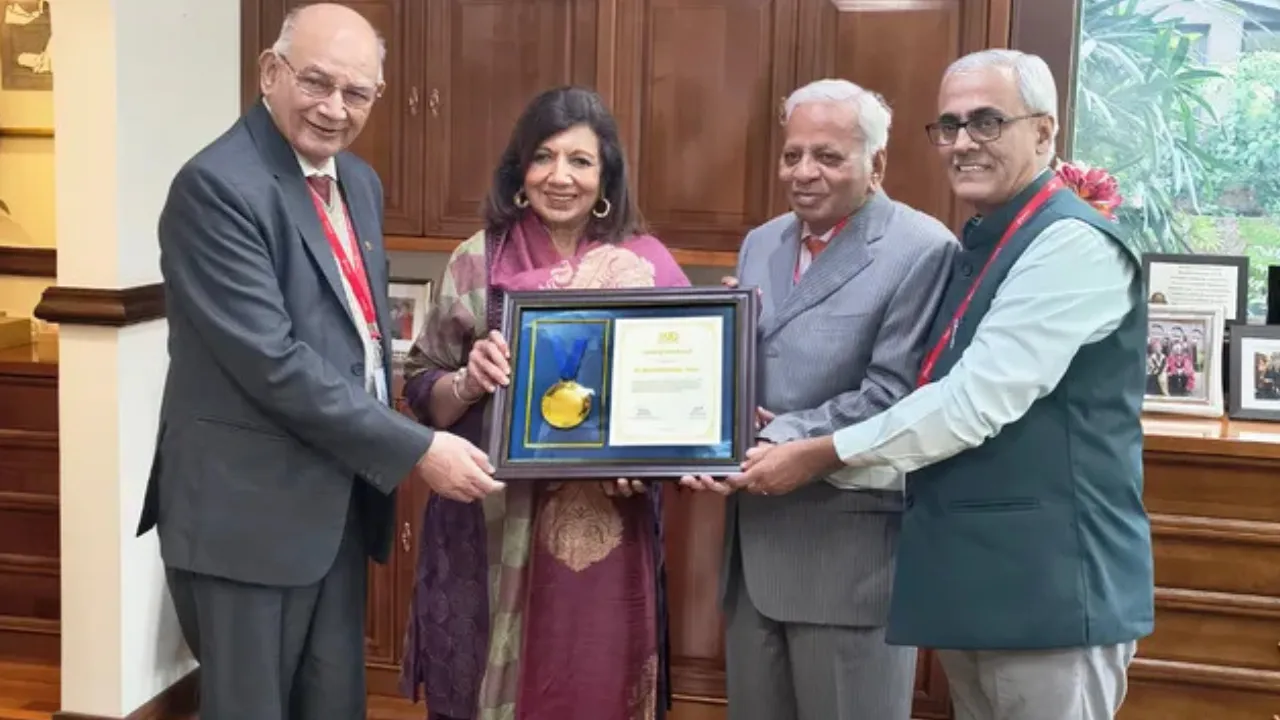 Kiran Mazumdar Shaw Receives Jamsetji Tata Award for Contributions to Bioscience