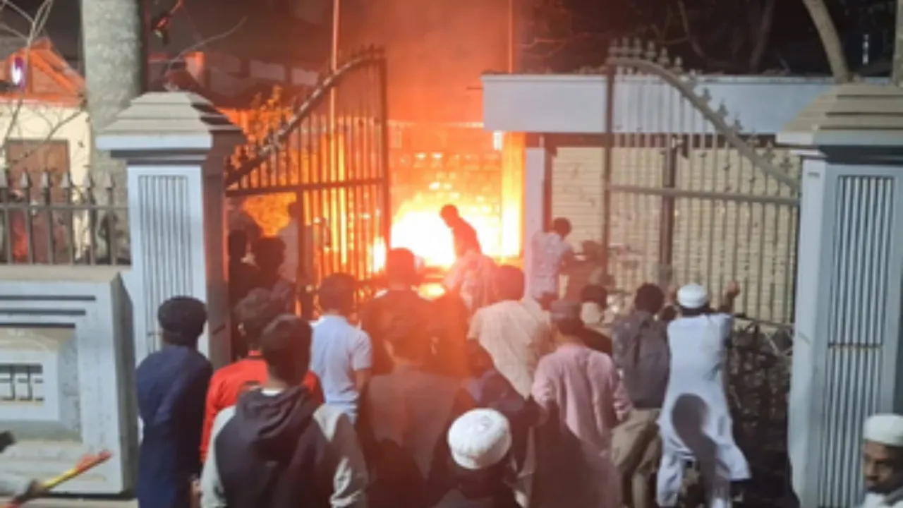 Protesters set Sheikh Hasina's ancestral house on fire
