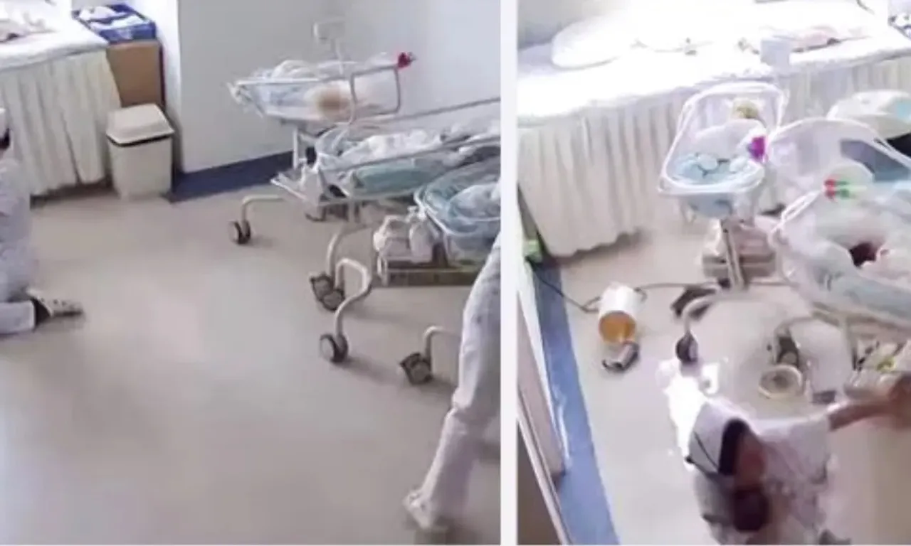 Nurses rush to safety of newborns at Chinese hospital after Myanmar earthquake