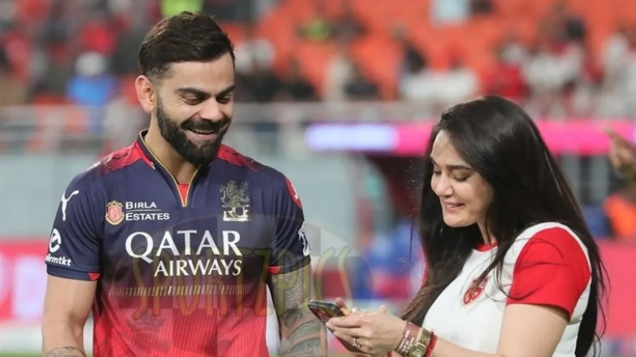 Preity Zinta with Virat Kohli