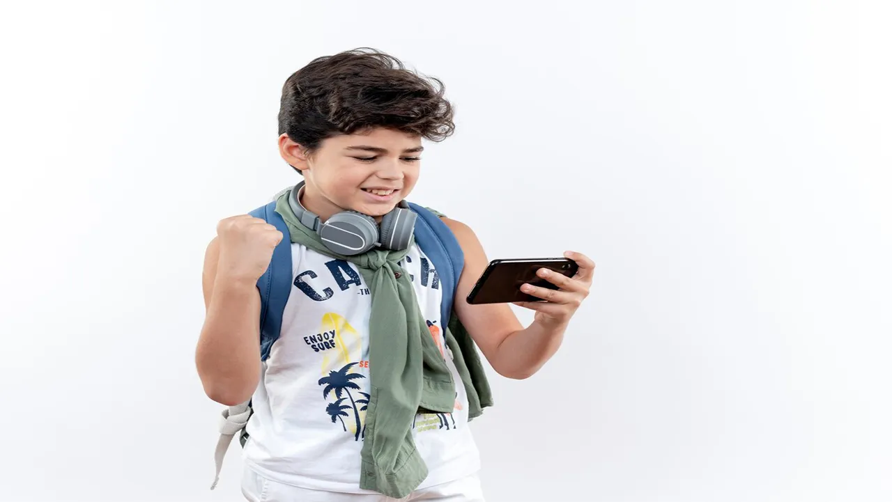 Kid Using Smartphone 