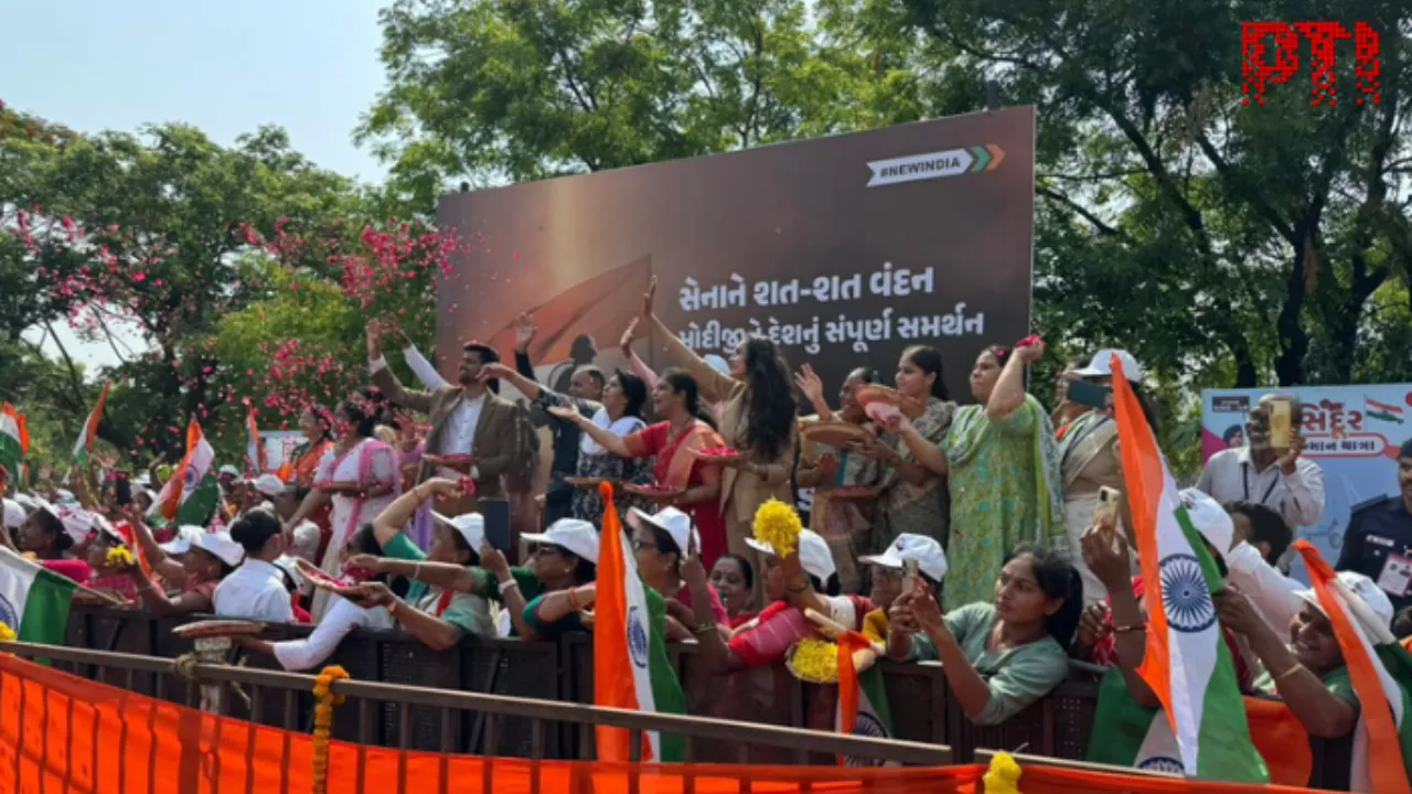 Colonel Sofia Qureshi Family Joins PM Modi Roadshow in Vadodara