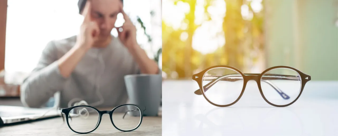 Wearing wrong glasses