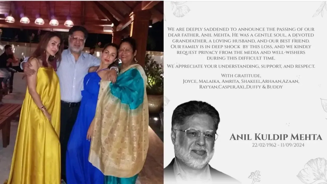 Malaika Arora posted on social media after her father's death