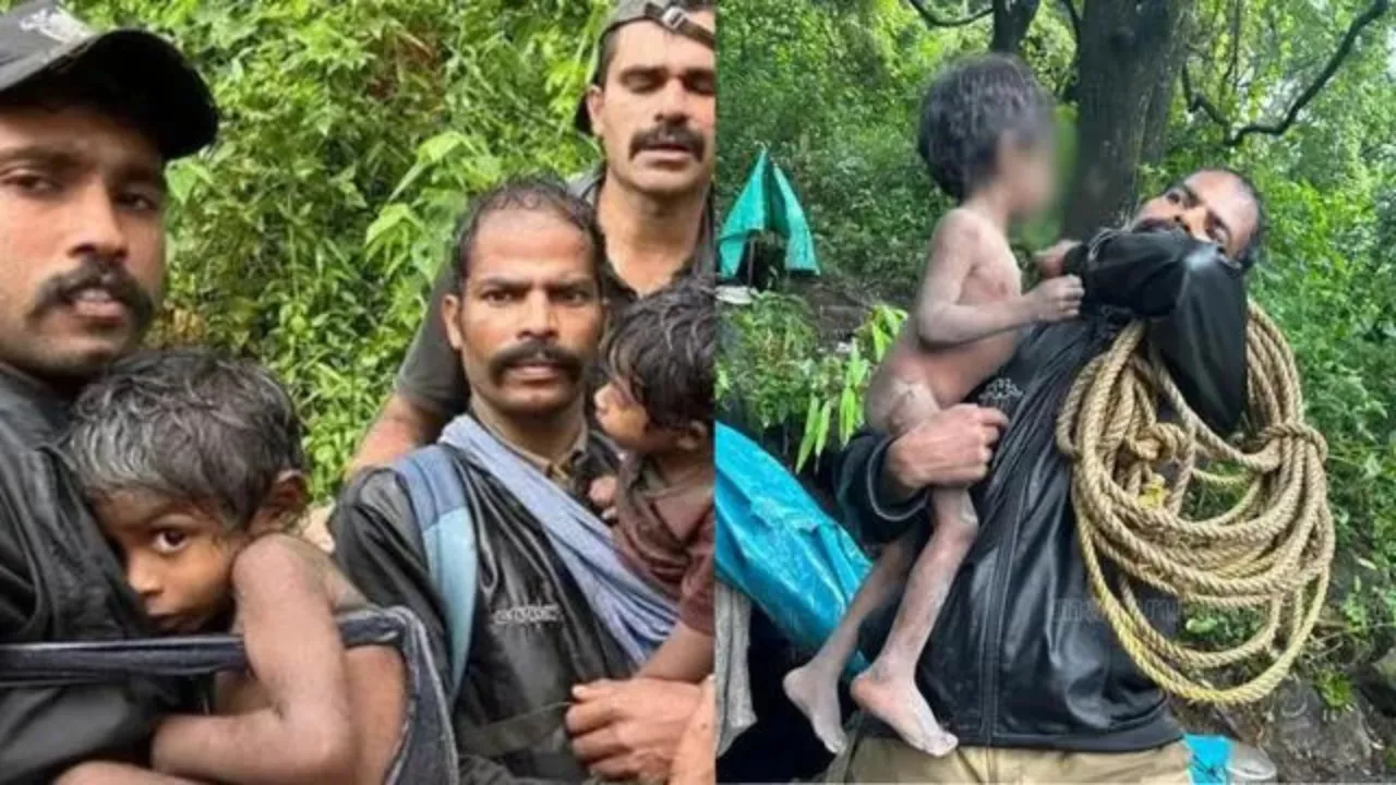 Kerala Forest Officials Save Tribal Family from Landslide