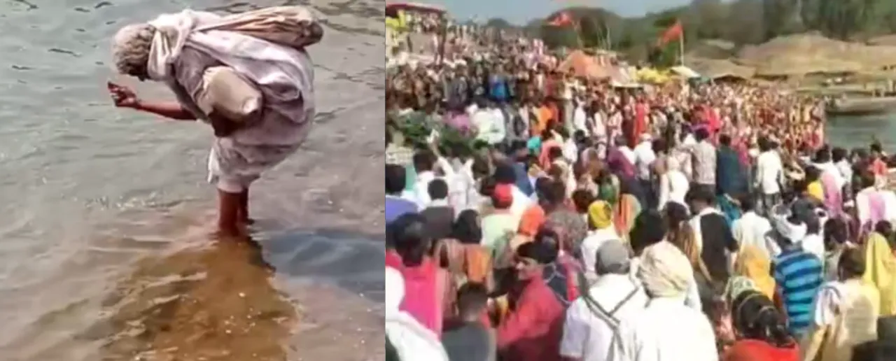 Woman Mistaken As Goddess At Narmada River 