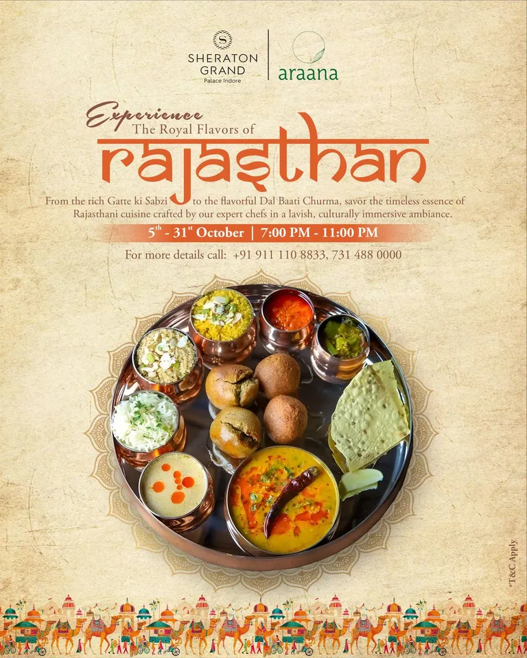 Rajasthani Food Festival - Sheraton Grand Palace Indore