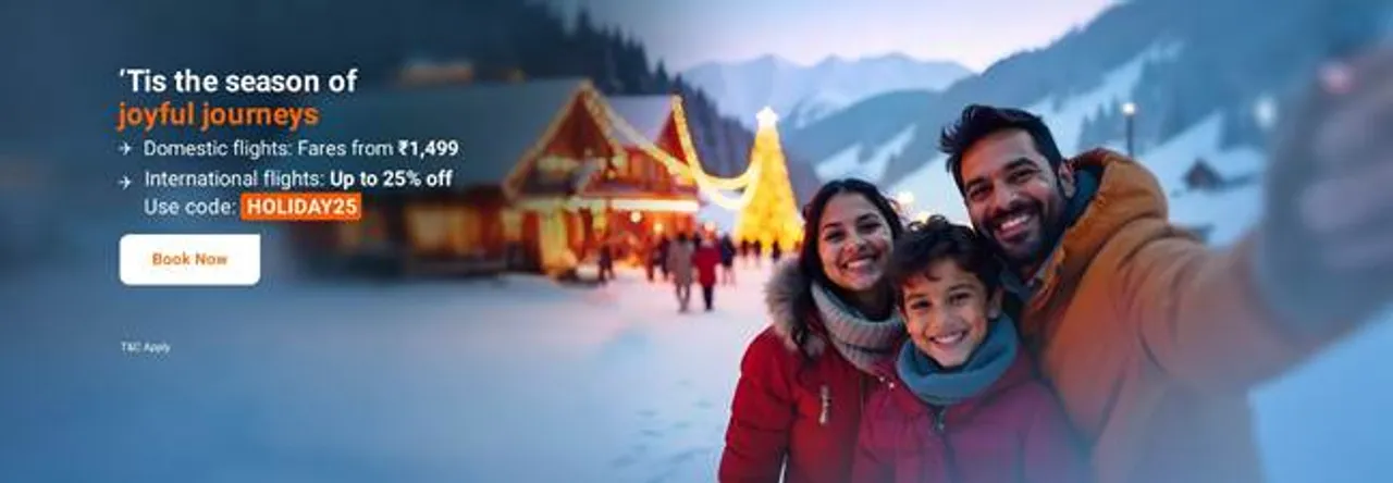 Christmas cheer from Akasa Air Discounted fares on international and domestic flights