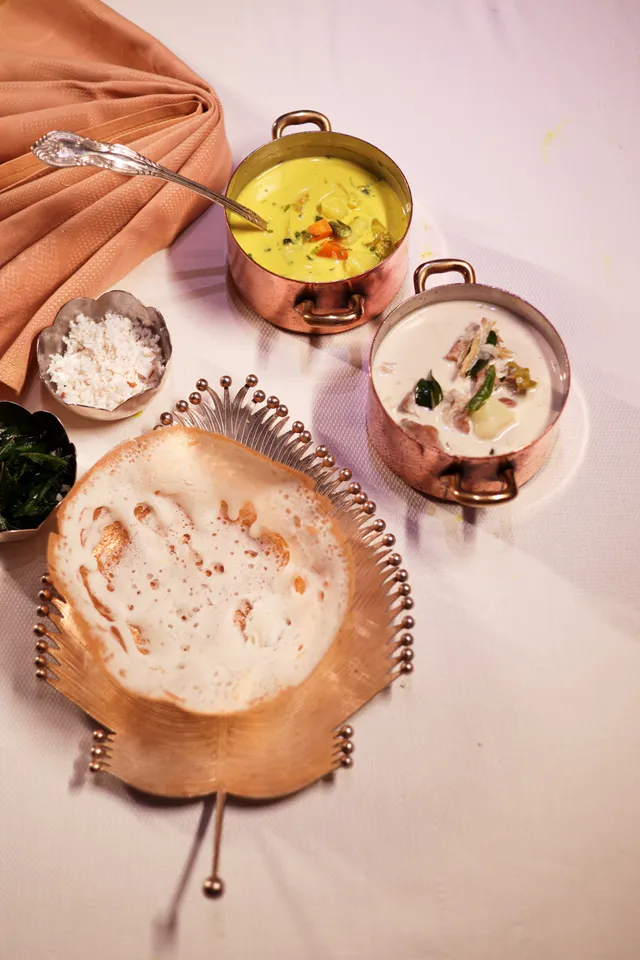 Appam and Stew at Southern Spice Taj Coromandel